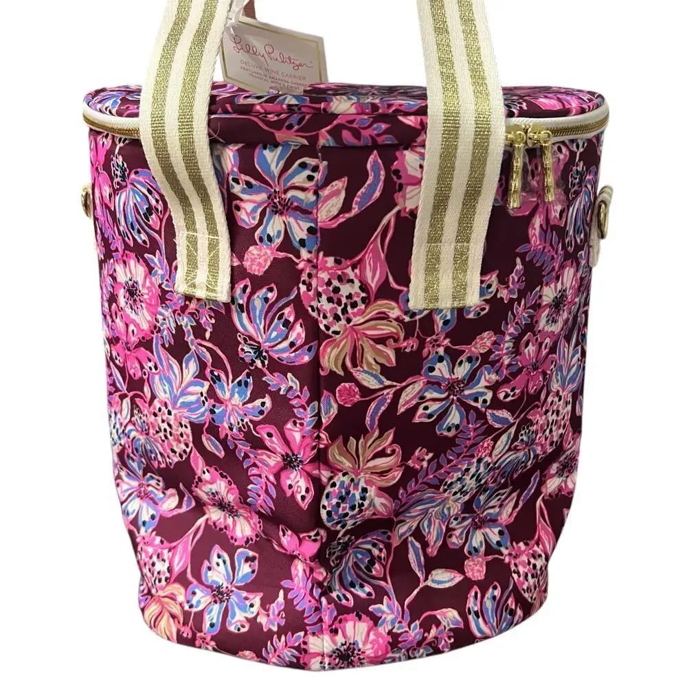 Lilly Pulitzer Deluxe Wine Carrier NWT